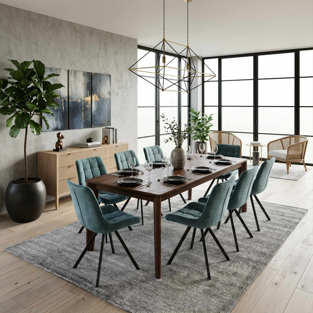 Silla de Comedor Vernon Petrol | Diseño Vanguardista | KUBU #
