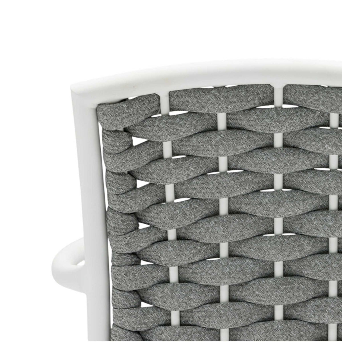 Silla de comedor Walga aluminio blanco cojín gris claro | KUBU #
