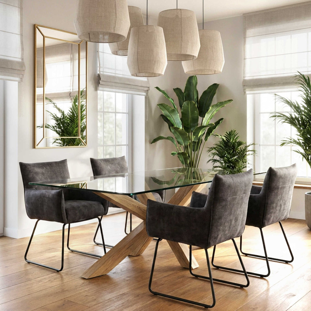 Silla de comedor con brazos Belmont Antracite | Elegancia y Confort | KUBU #
