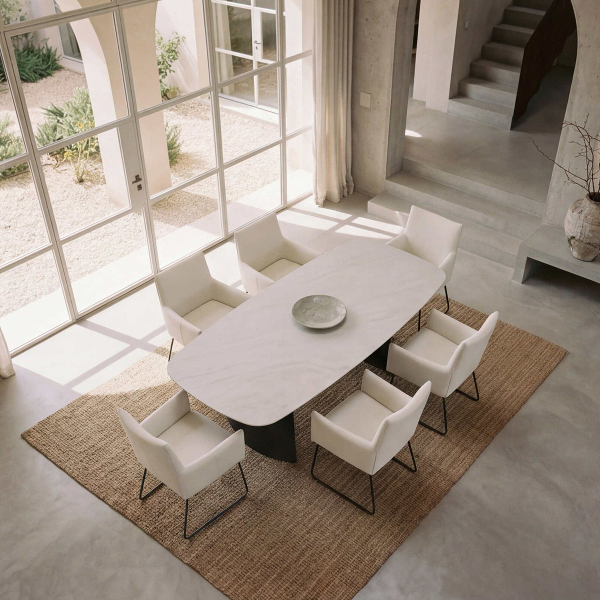 Silla de comedor con brazos Belmont Blanco Marfil | Elegancia y Confort | KUBU #