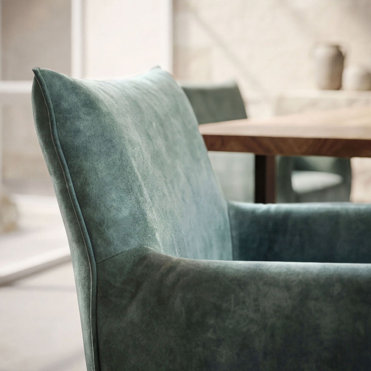 Silla de comedor con brazos Belmont Petrol | Elegancia y Confort | KUBU #