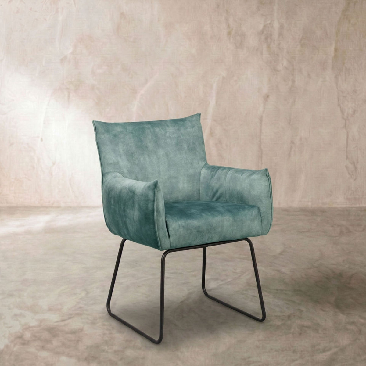 Silla de comedor con brazos Belmont Petrol | Elegancia y Confort | KUBU #
