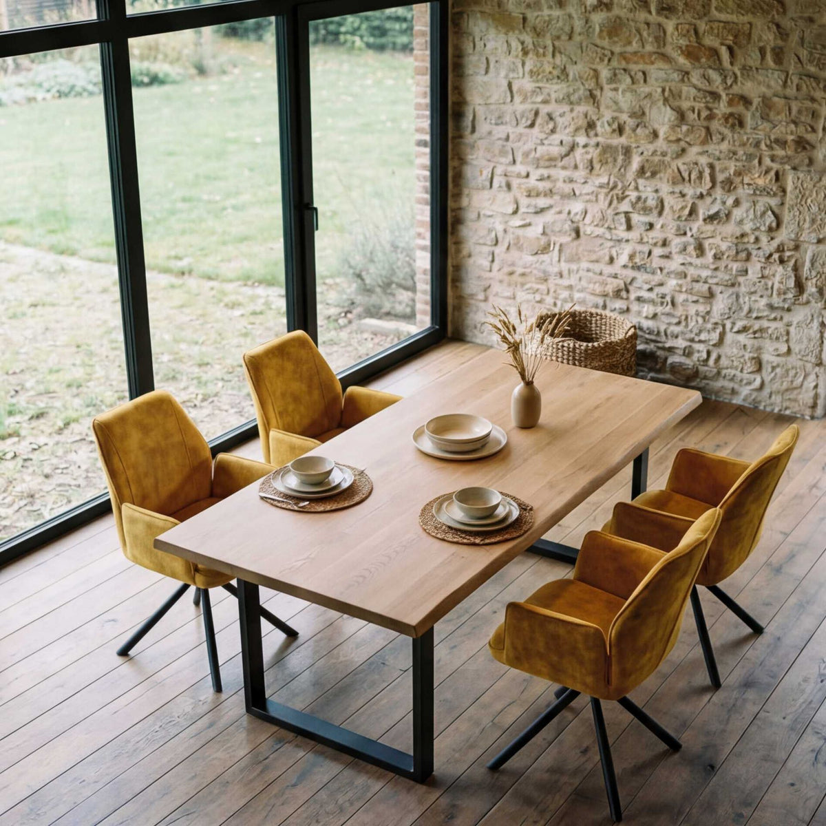Silla de comedor con brazos Duncan Gold | Diseño Vanguardista | KUBU #