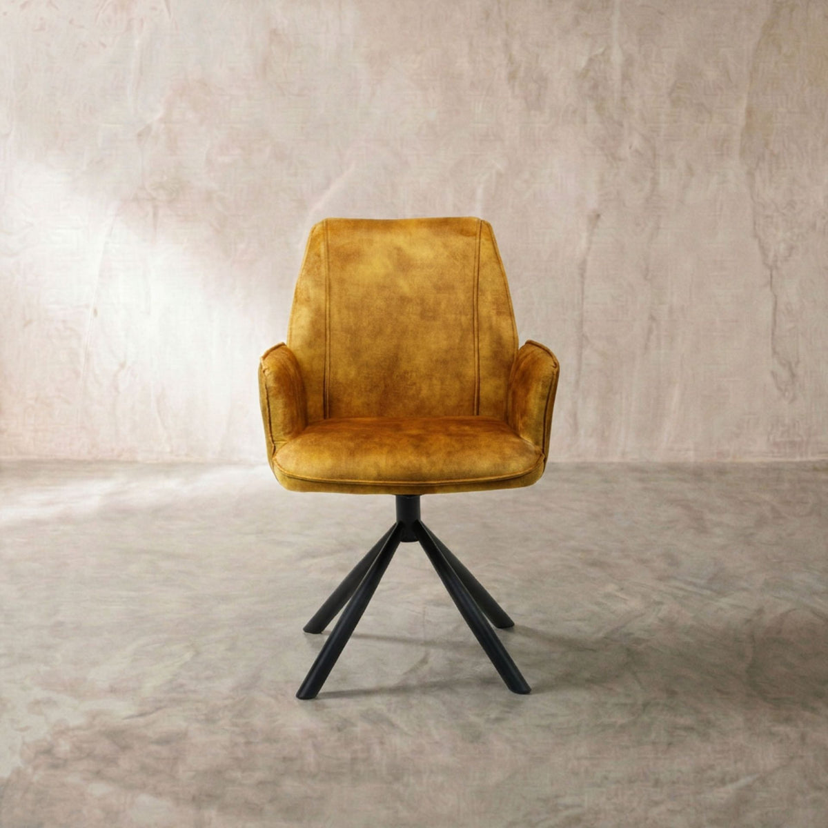 Silla de comedor con brazos Duncan Gold | Diseño Vanguardista | KUBU #