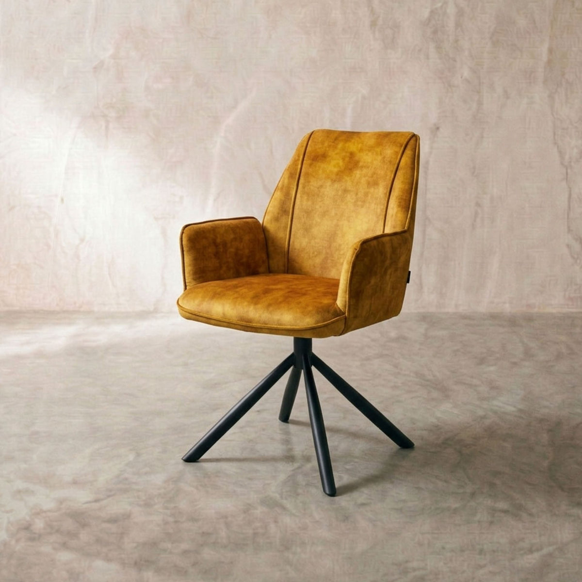 Silla de comedor con brazos Duncan Gold | Diseño Vanguardista | KUBU #