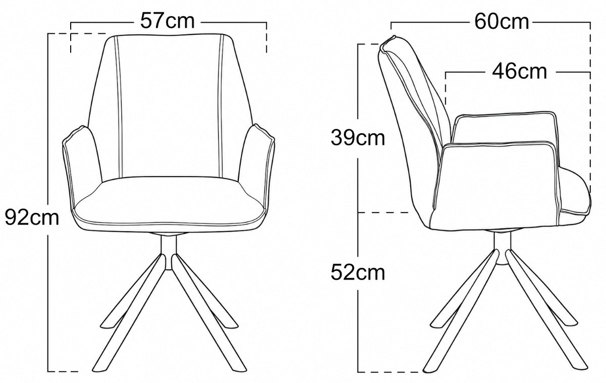 Silla de comedor con brazos Duncan Gold | Diseño Vanguardista | KUBU #