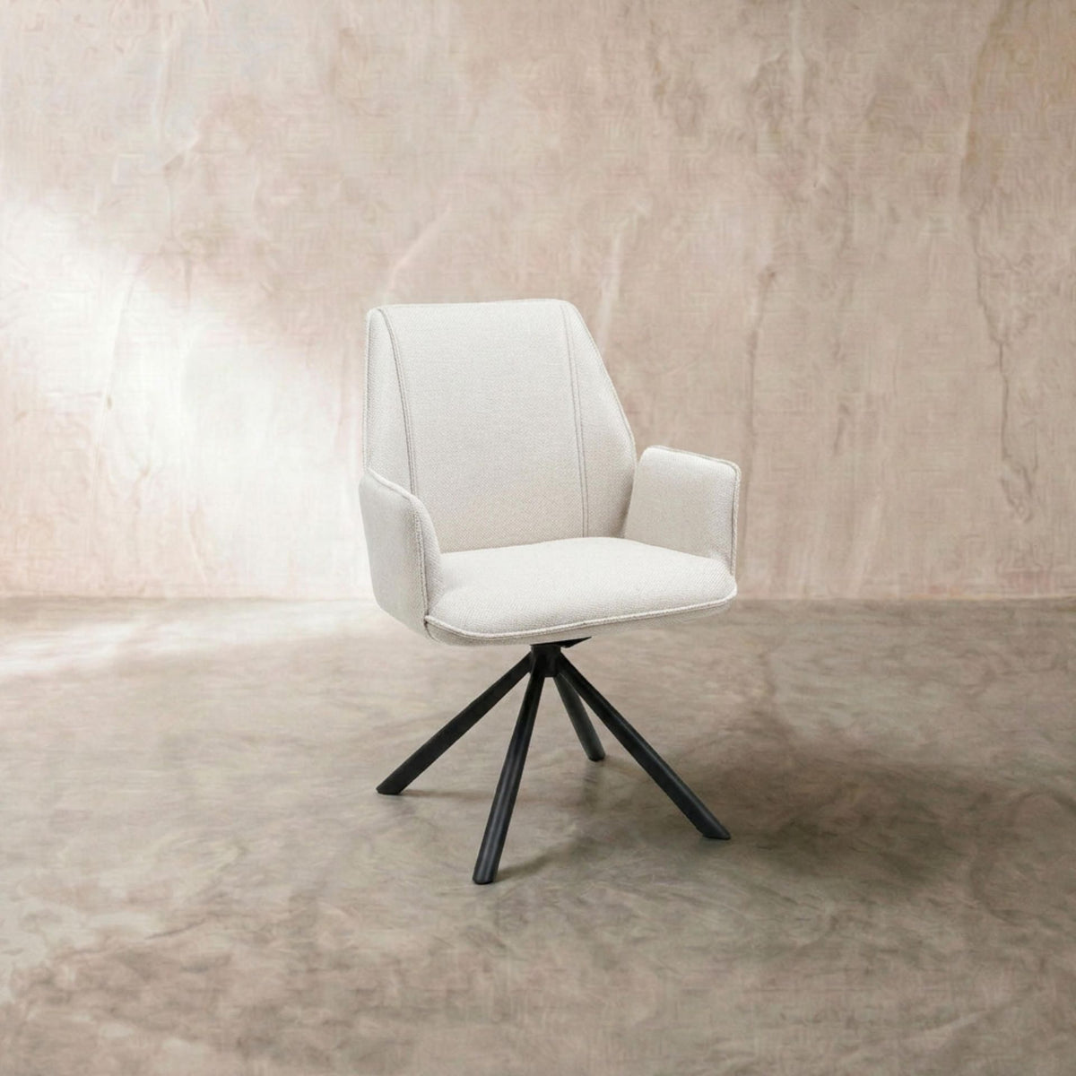 Silla de comedor con brazos Duncan Marfil | Diseño Vanguardista | KUBU #