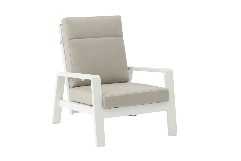 Sofá 1 plaza Albury aluminio blanco | Kubu #