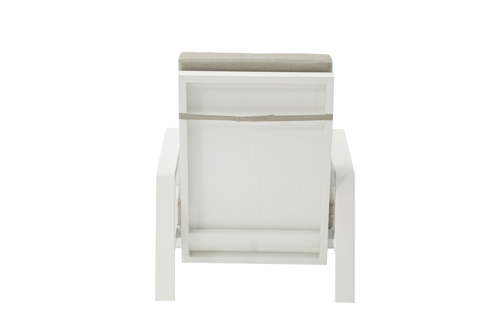 Sofá 1 plaza Albury aluminio blanco | Kubu #