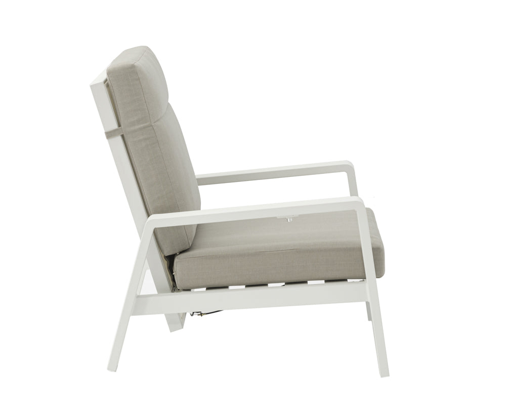 Sofá 1 plaza Albury aluminio blanco | Kubu #