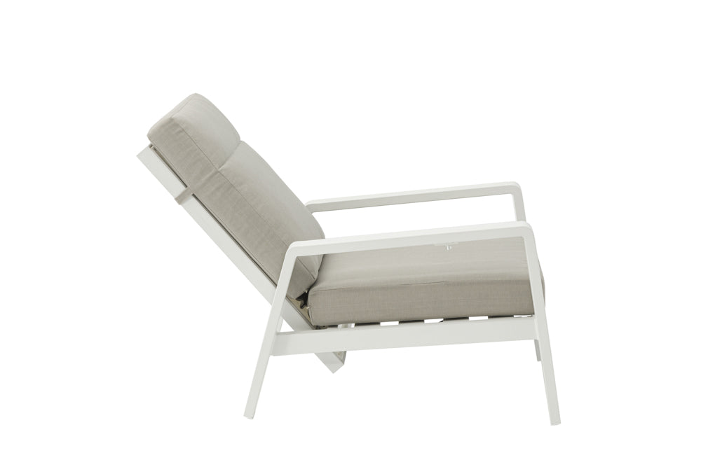 Sofá 1 plaza Albury aluminio blanco | Kubu #