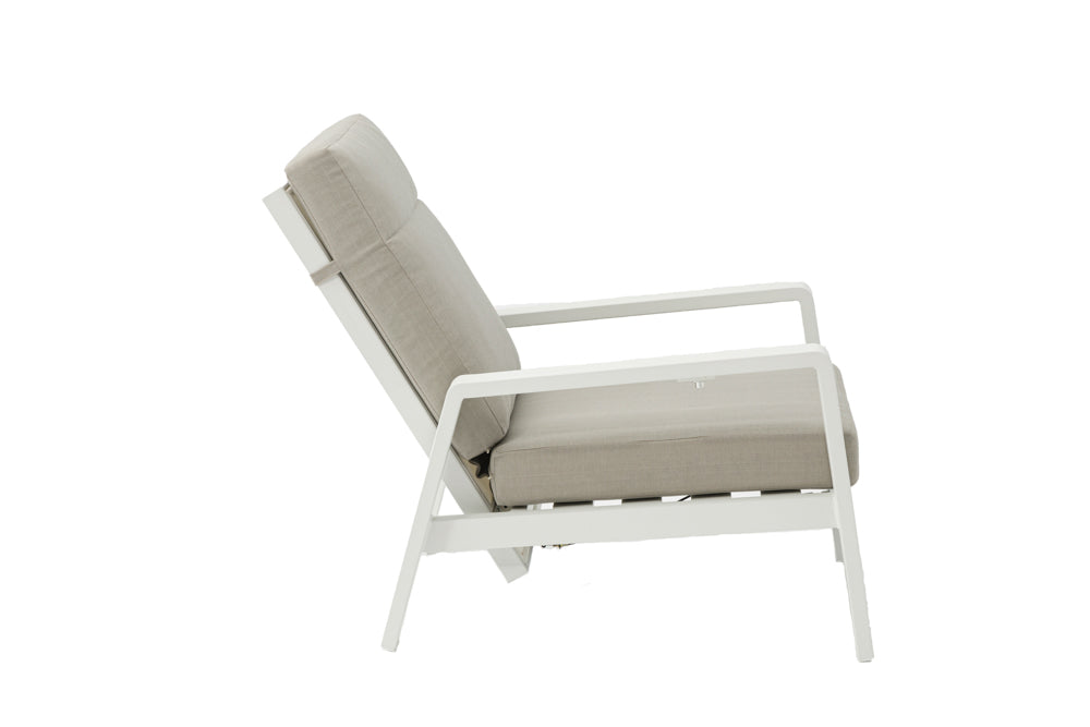 Sofá 1 plaza Albury aluminio blanco | Kubu #