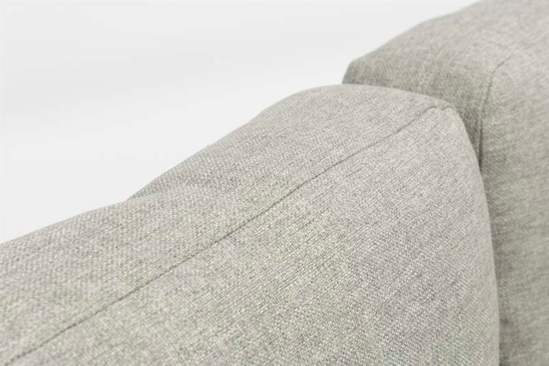 Sofá 2 plazas Silai aluminio blanco textil gris medio | Kubu #