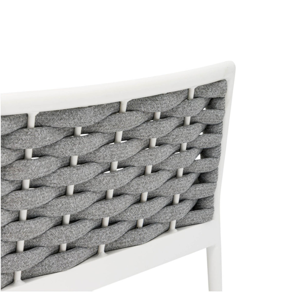 Sofá 2 plazas Walga aluminio blanco cojín gris claro | KUBU #
