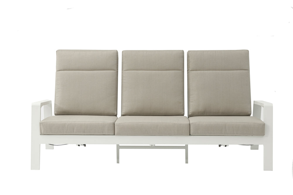 Sofá 3 plazas Albury aluminio blanco | Kubu #