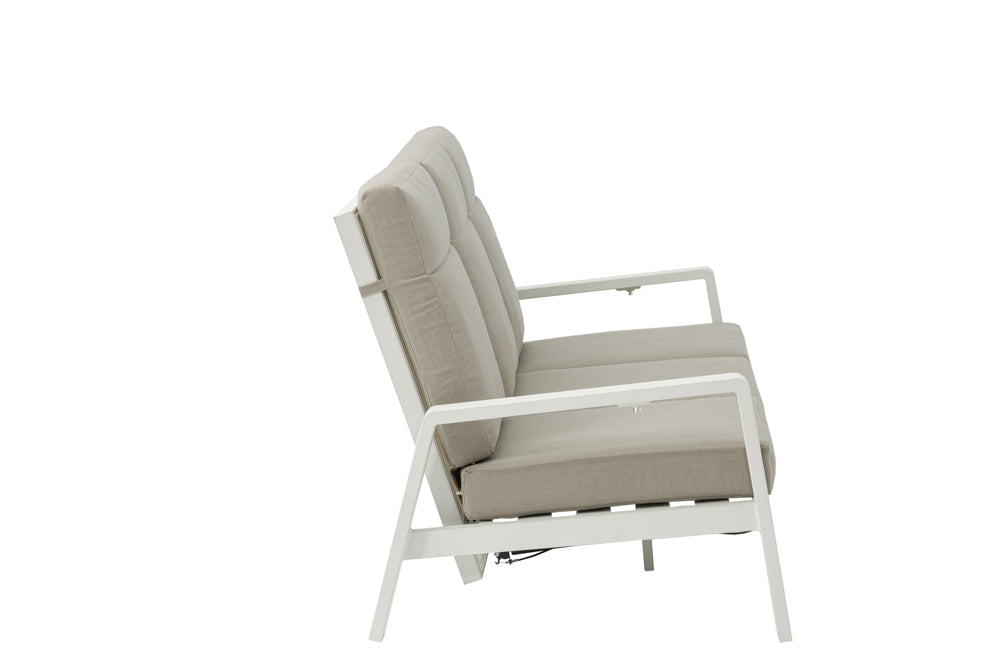 Sofá 3 plazas Albury aluminio blanco | Kubu #