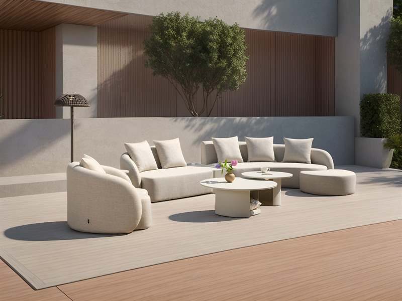 Sofá 3 plazas Corinto brazo derecho beige (VF) | Kubu #