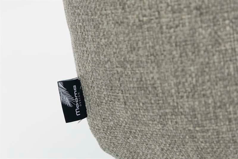 Sofá 3 plazas Silai aluminio blanco textil gris medio | Kubu #