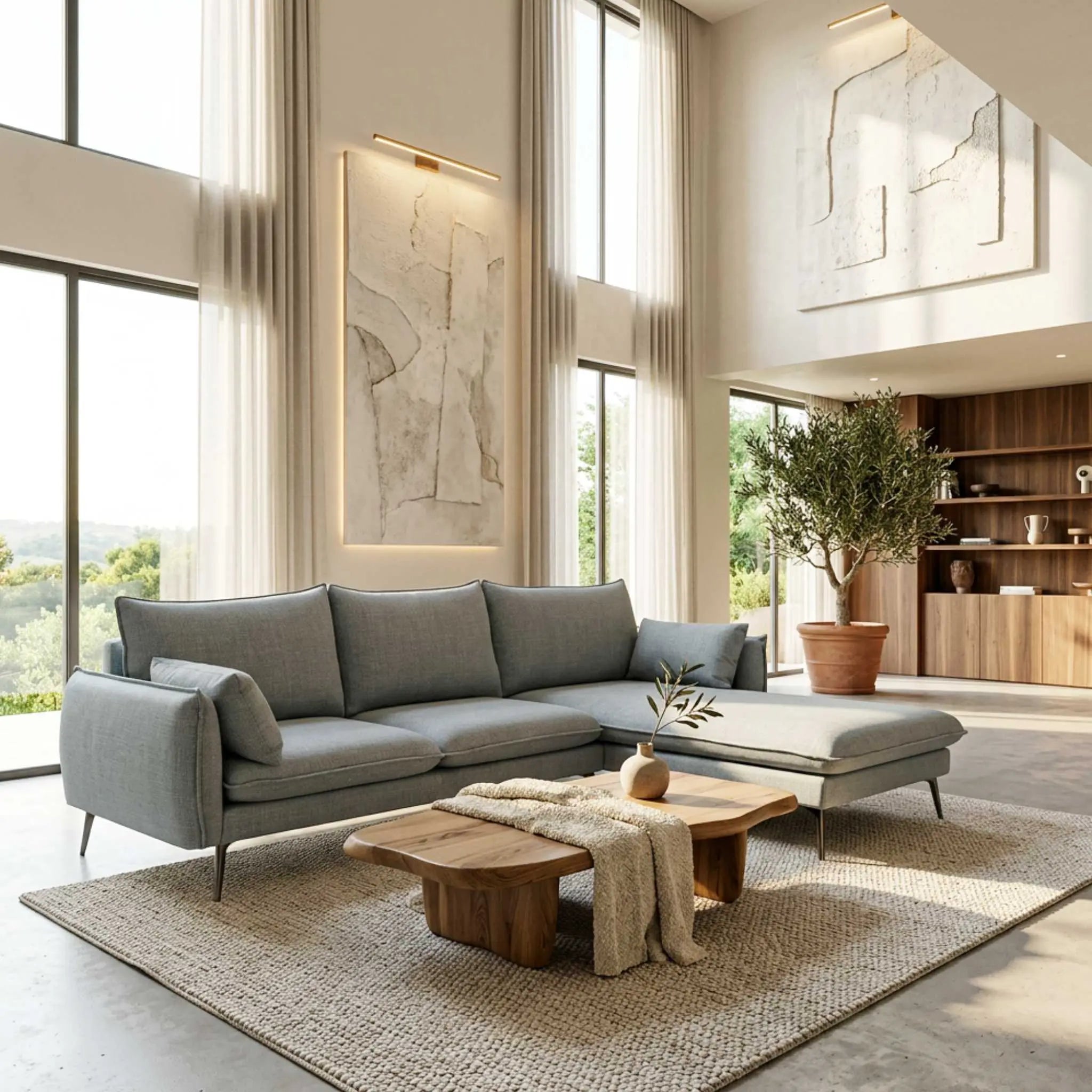 Sofá Albury Chaise Longue Derecha Aqua | KUBU | KUBU #