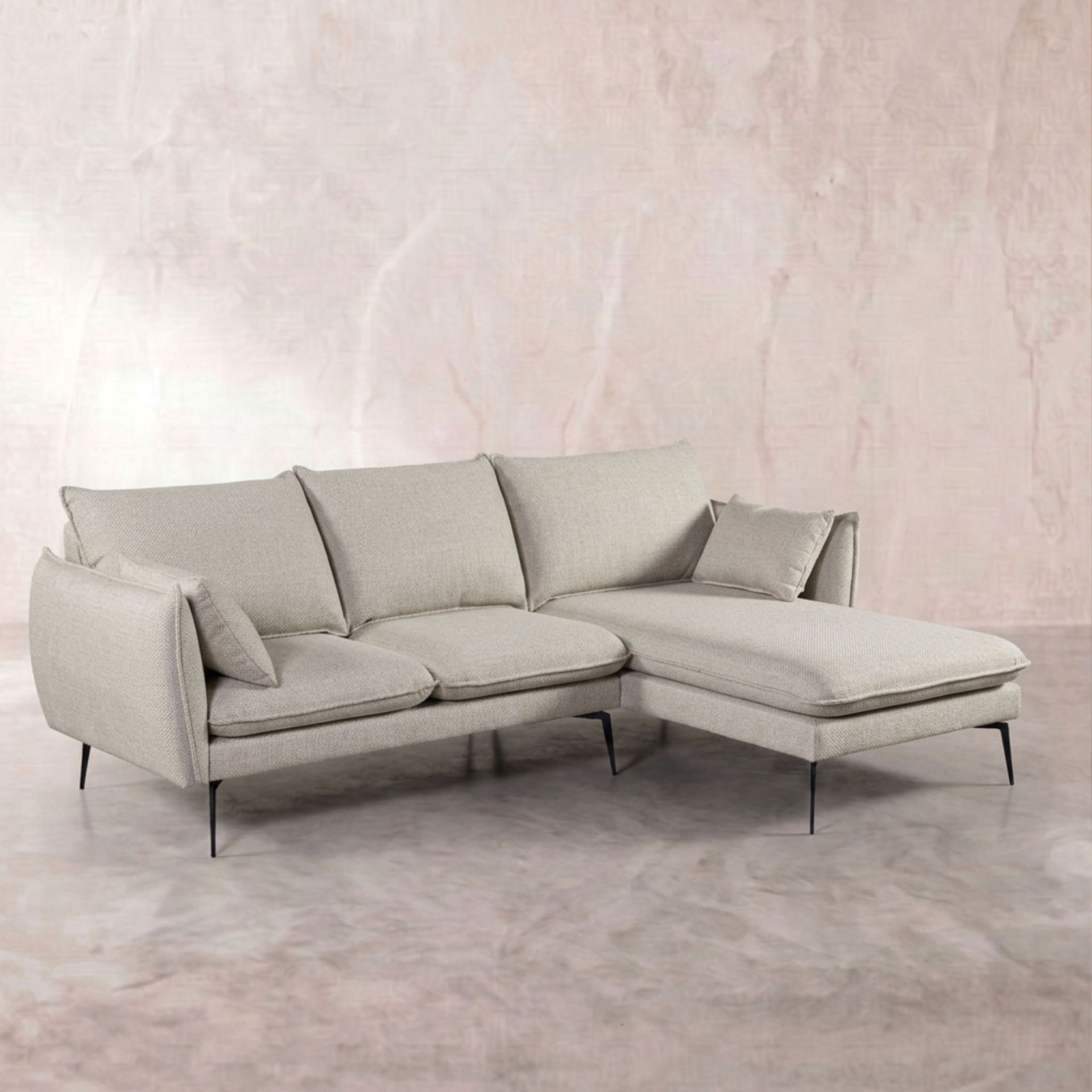 Sofá Albury Chaise Longue Izquierda Blanco Marfil | KUBU | KUBU #