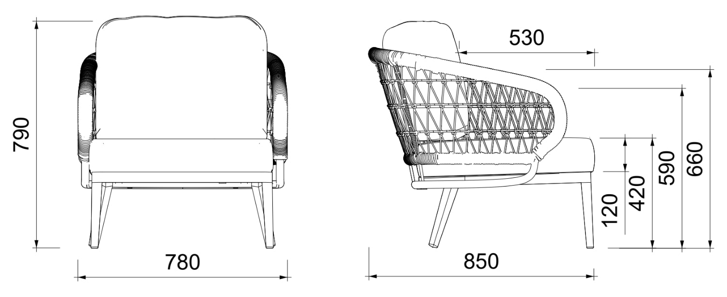 Sofa gris una plaza Isabela | kubu #