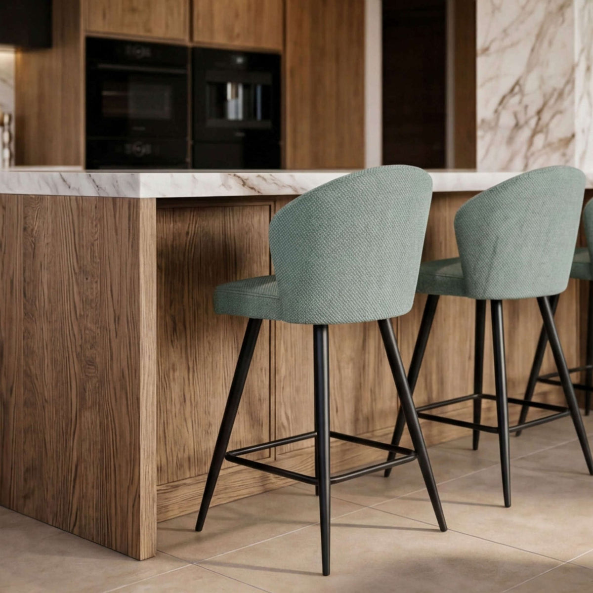 Taburete Alto Langford Aqua | Confort y estilo | KUBU #