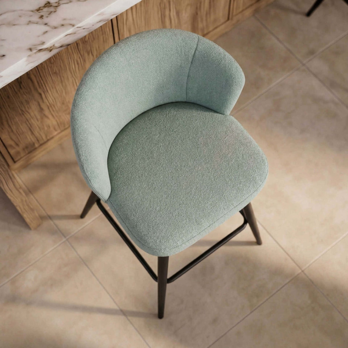 Taburete Alto Langford Aqua | Confort y estilo | KUBU #