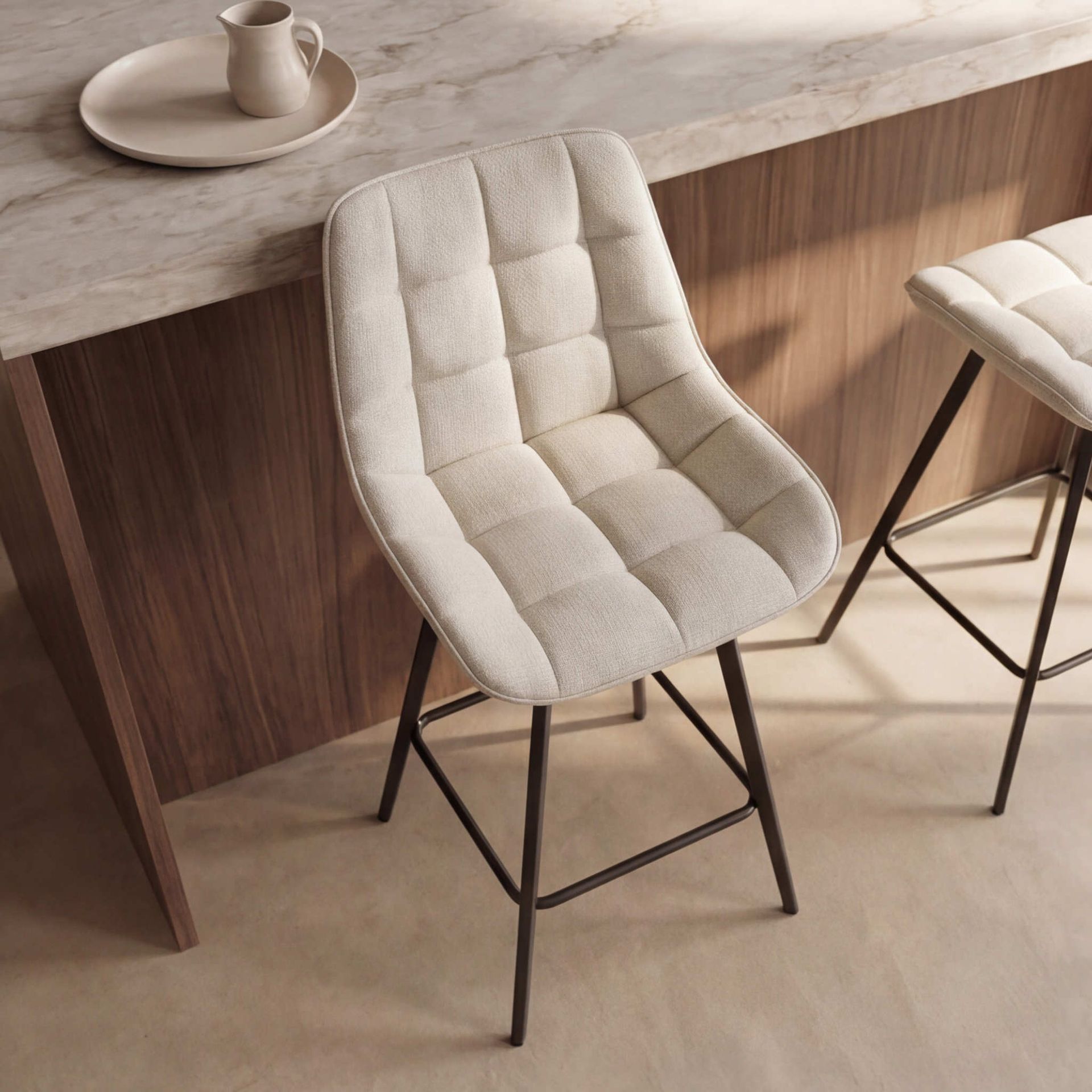Taburete Langley color blanco | Kubu #