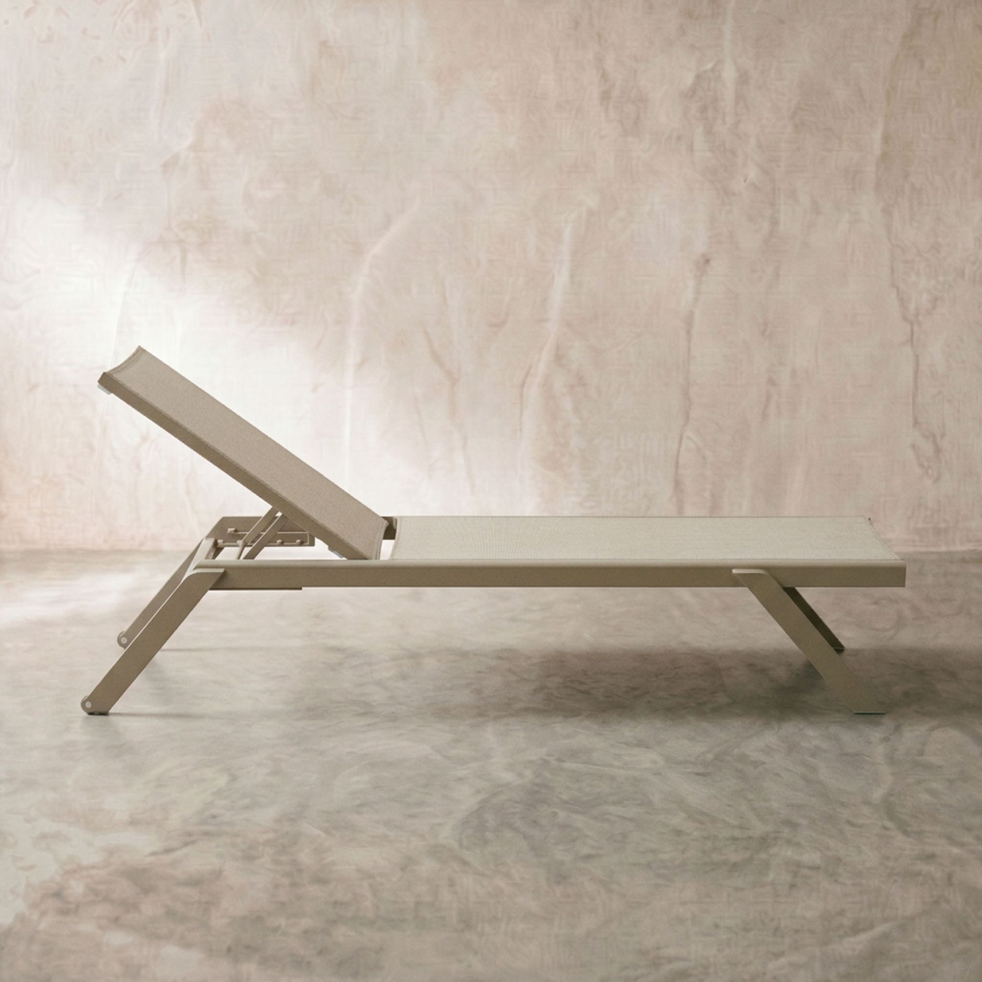 Tumbona Alameda aluminio taupe y textilene taupe | Kubu #