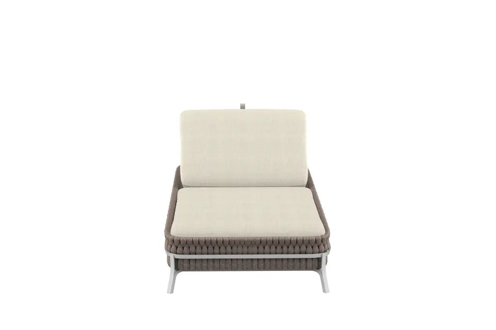 Tumbona Anmore aluminio blanco textil greige | Kubu #
