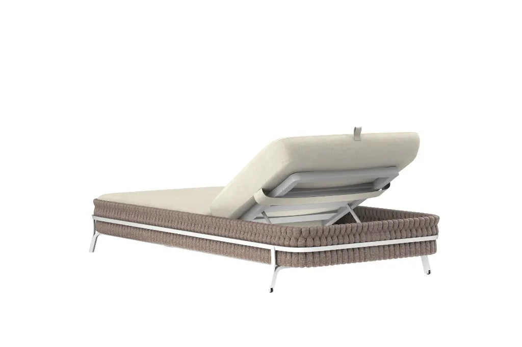 Tumbona Anmore aluminio blanco textil greige | Kubu #