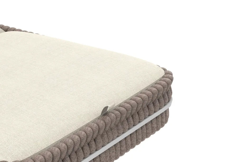 Tumbona Anmore aluminio blanco textil greige | Kubu #