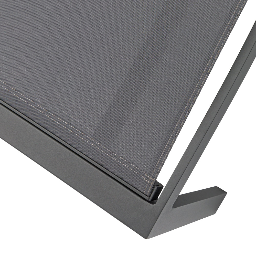 Tumbona Bangor aluminio antracita y textilene antracita | Kubu #