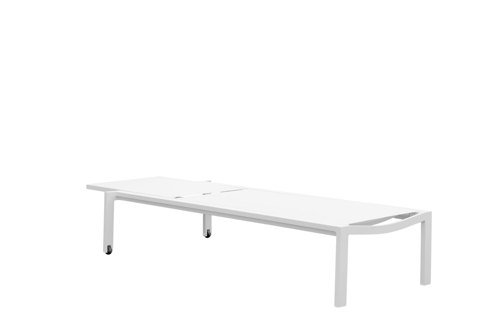 Tumbona Bangor aluminio blanco y textilene blanco | Kubu #