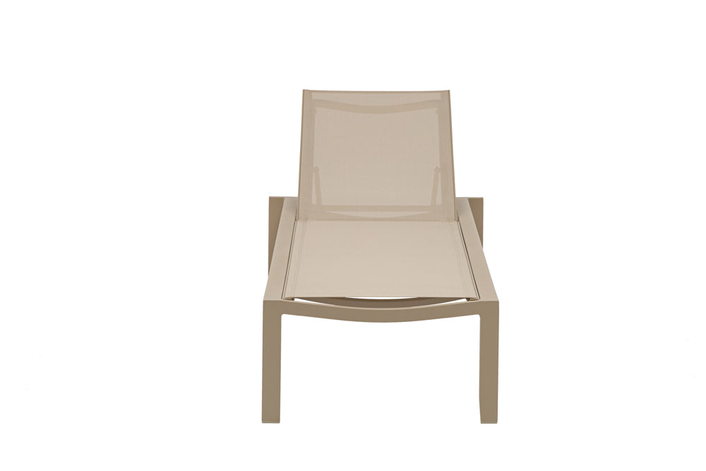 Tumbona Bangor aluminio  y textilene taupe | Kubu #