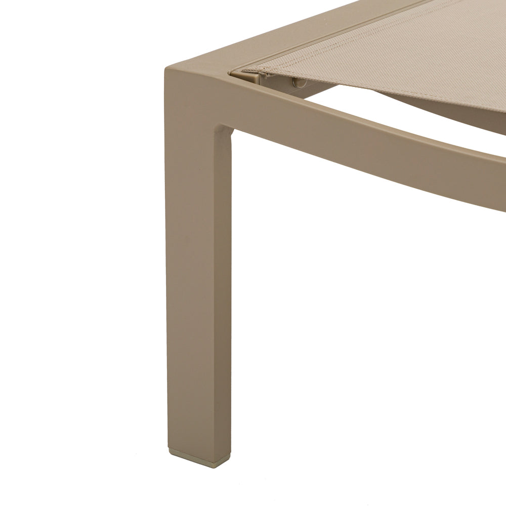 Tumbona Bangor aluminio  y textilene taupe | Kubu #