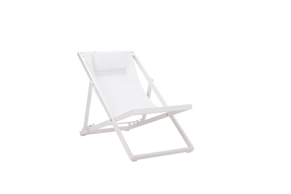 Tumbona Davis aluminio y textilene blanco | Kubu #
