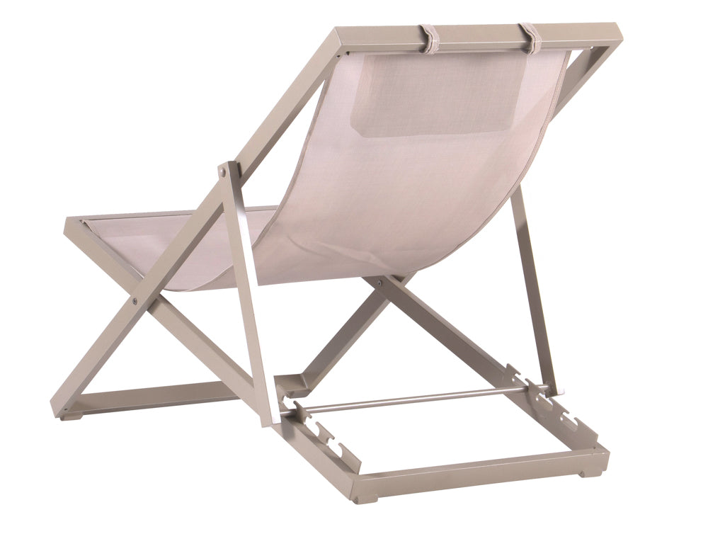 Tumbona Davis aluminio y textilene taupe | Kubu #