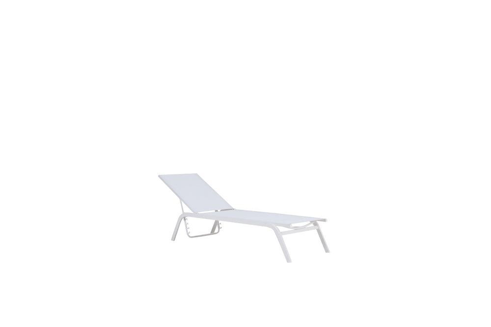 Tumbona Galt aluminio blanco y textilene blanco | Kubu #