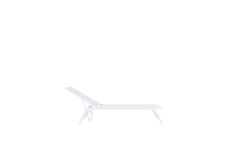 Tumbona Galt aluminio blanco y textilene blanco | Kubu #