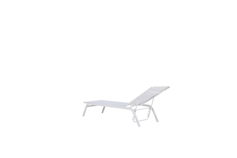 Tumbona Galt aluminio blanco y textilene blanco | Kubu #