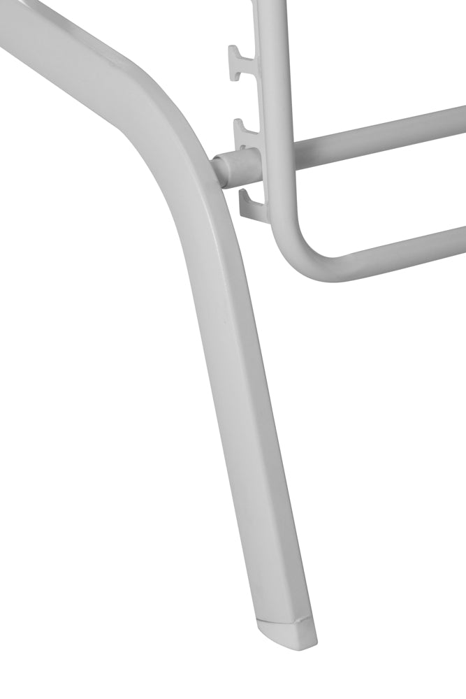 Tumbona Galt aluminio blanco y textilene taupe | Kubu #