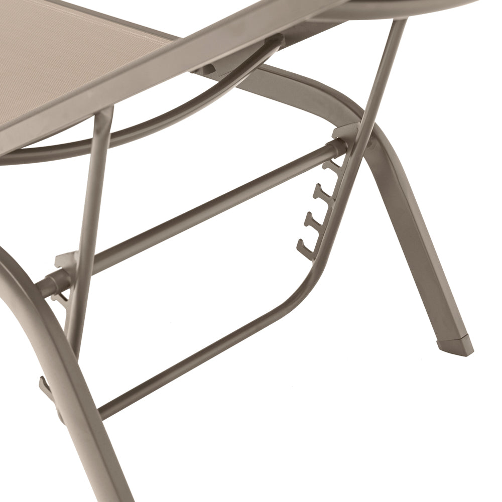 Tumbona Galt aluminio y textilene taupe | Kubu #
