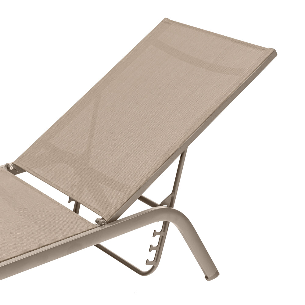 Tumbona Galt aluminio y textilene taupe | Kubu #