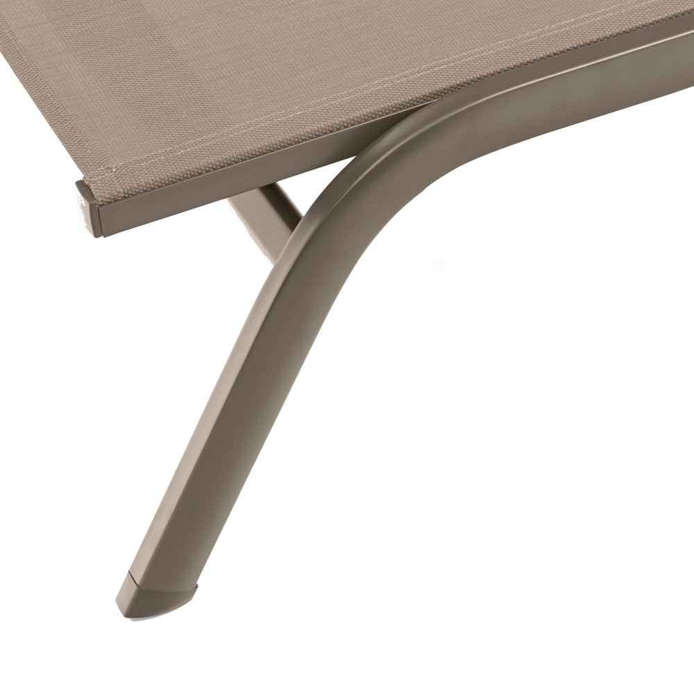Tumbona Galt aluminio y textilene taupe | Kubu #