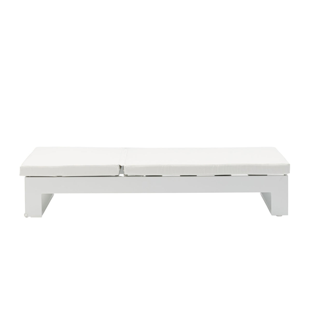 Tumbona Niland Aluminio Blanco con Respaldo Multiposición | KUBU #