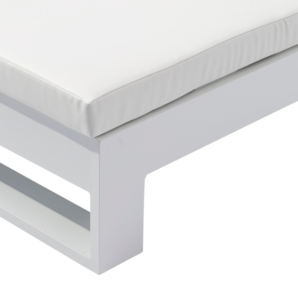 Tumbona Niland Aluminio Blanco con Respaldo Multiposición | KUBU #