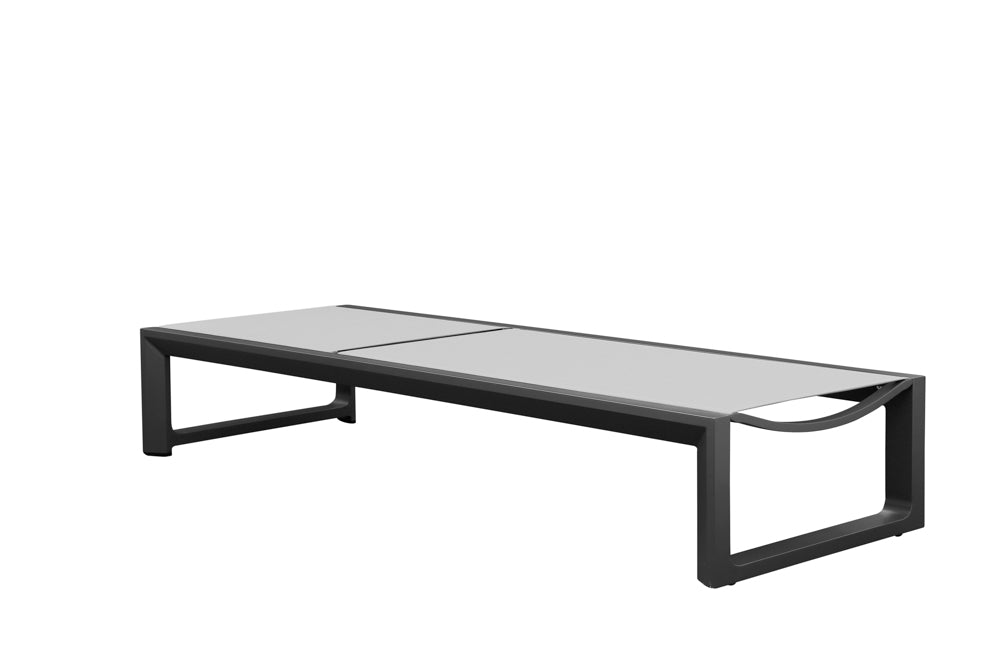 Tumbona Onix aluminio antracita textilene gris medio | Kubu #