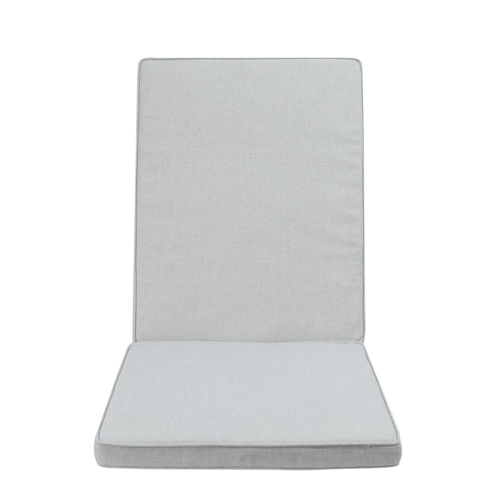 Cojín de asiento y respaldo alto 50x115x5 cm color gris claro