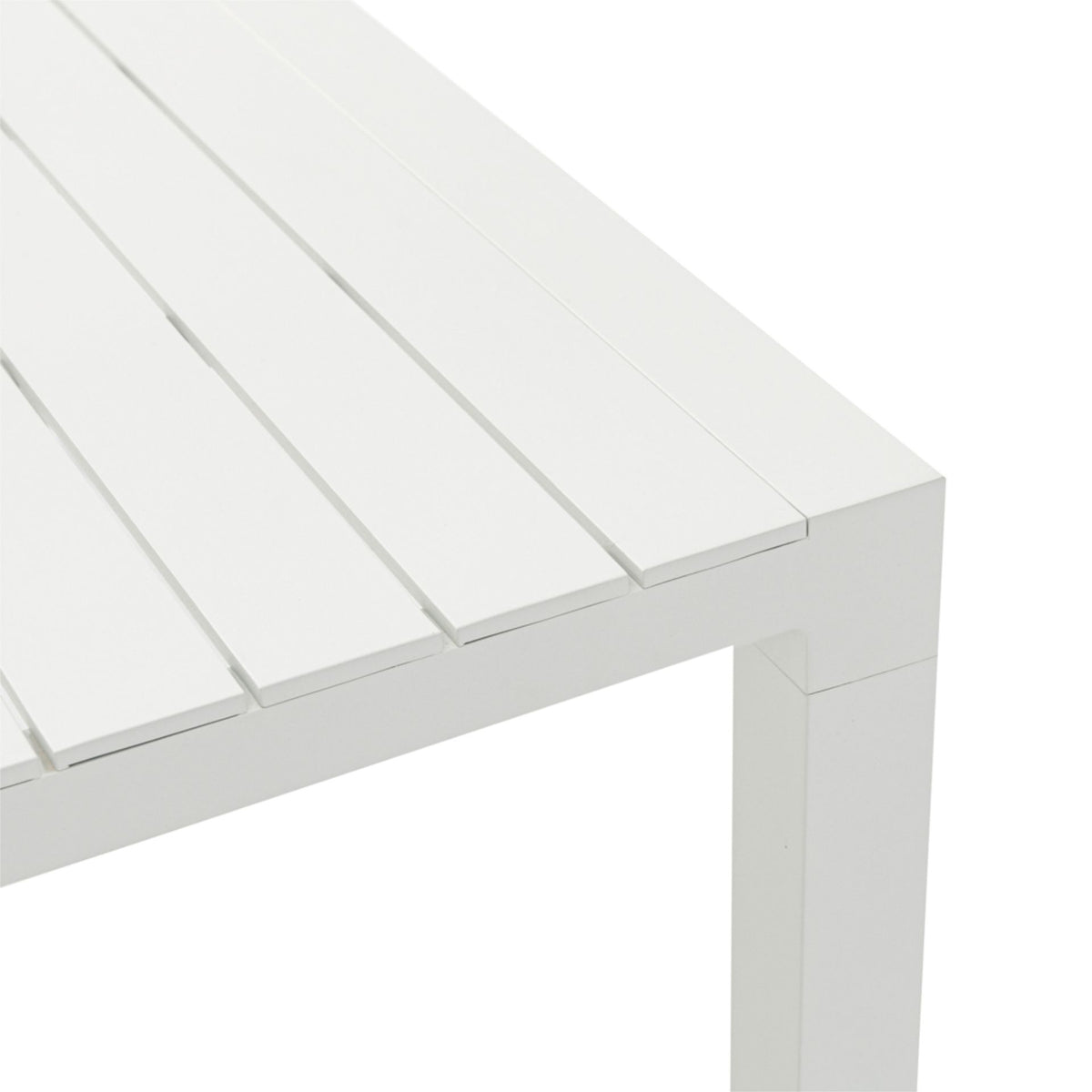 Mesa fija Byron 160 cm aluminio blanco
